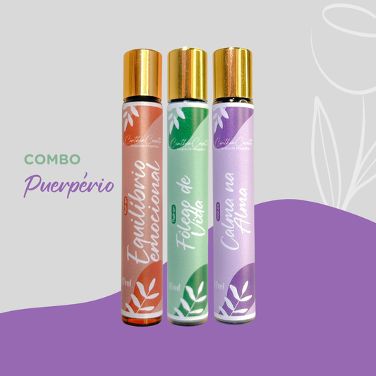 COMBO PUERPÉRIO - EQUILIBRIO EMOCIONAL + FÔLEGO DE VIDA + CALMA NA ALMA