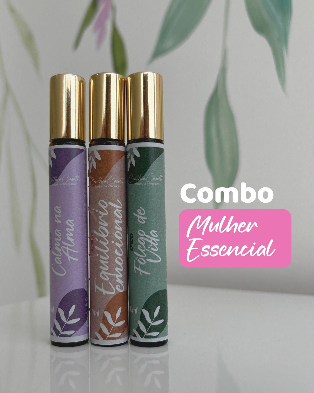 COMBO MULHER ESSENCIAL - EQUILÍBRIO EMOCIONAL + FÔLEGO DE VIDA + CALMA NA ALMA